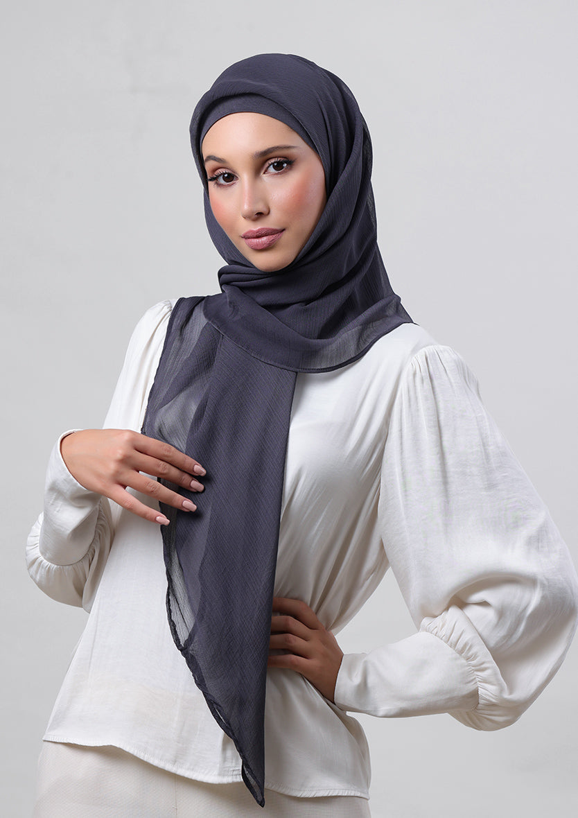 Iron-Plain Crinkled Chiffon